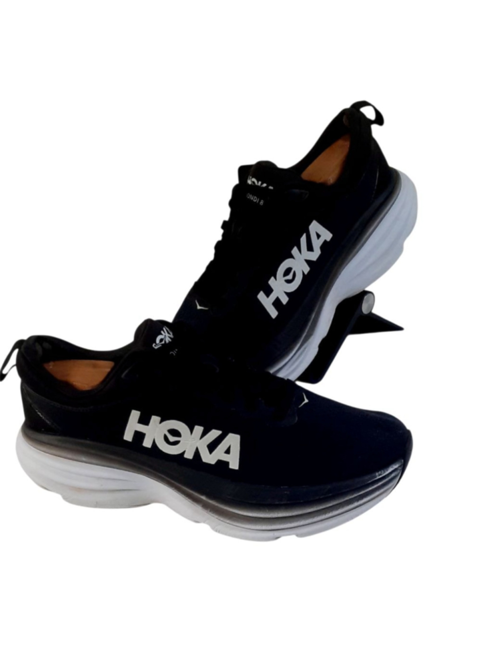 Hoka One One Bondi 8 Womens sz 8B Shoe Black Running Walking 1127954